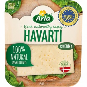 ARLA Queso havarti en lonchas envase 150 grs